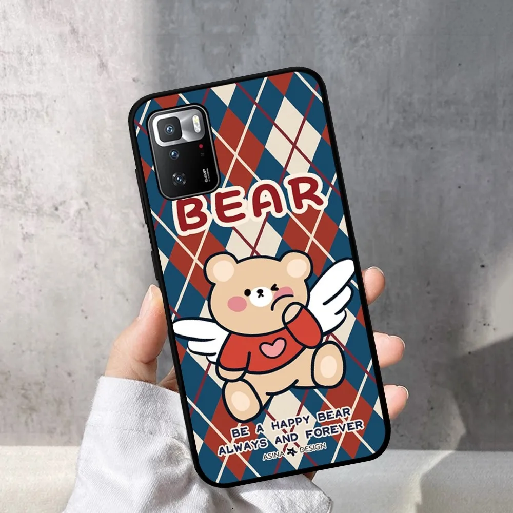 Funda de teléfono con oso de juguete de dibujos animados para Redmi Note 4X5 A 6 7 8 T 9 9S 10 11S 11Epro Poco M3 Pro - imagen 4