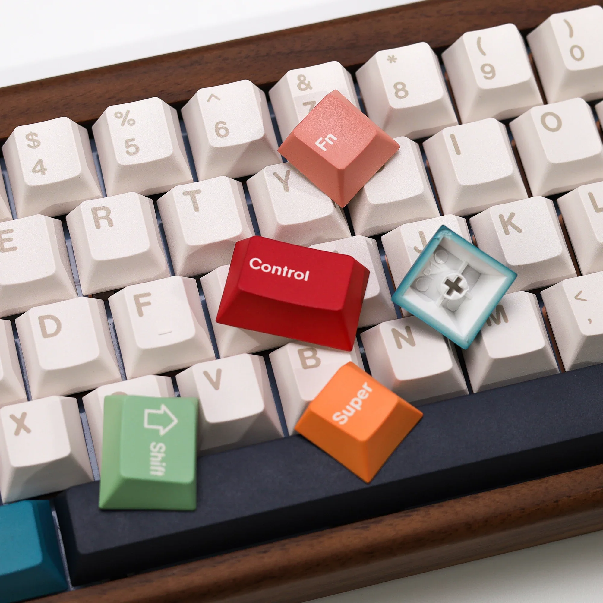 KBDiy GMK Foundation Keycaps PBT Cherry Profile para teclado mecánico Keycap 75% personalizado Retro 143 teclas para interruptores MX - imagen 4