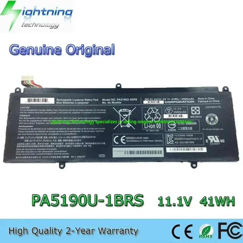 2025 Año Original PA5190U-1BRS 11,1 V 41Wh batería de portátil para Toshiba Satellite Click 2 Pro P30W-B P35W-B