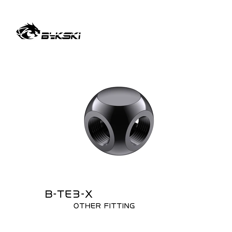 BYKSKI G1/4 ''X3 negro plata oro adaptadores cúbicos de 3 vías accesorios de refrigeración por agua accesorios multicanal - imagen 2
