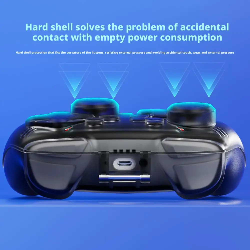 Cubierta protectora para controlador de juego para Switch 2 Pro, a prueba de golpes, antiarañazos, antideslizante, cubierta completa, carcasa dura de cristal transparente - imagen 2