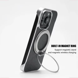 Funda MagSafe iPhone 16 Pro Max textura tela ultrafina sin marco