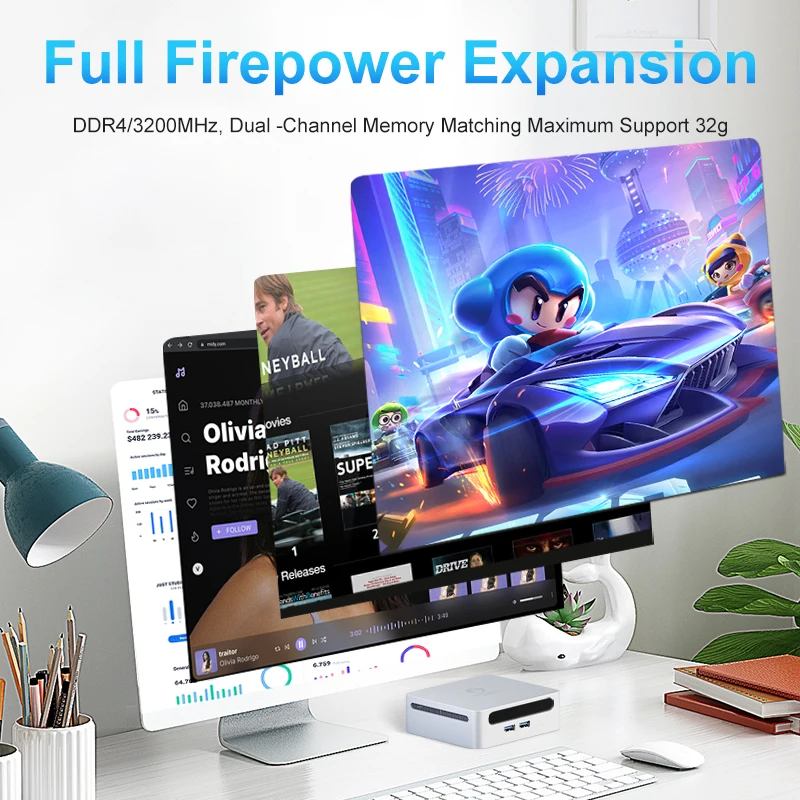 GenMachine nuevo Mini PC AMD Ryzen 3 4300U CPU Windows 10/11 2,7 GHz hasta 3,7 GHz DDR4 32GB RAM Wifi6 pc gamer ordenador MINI PC - imagen 5