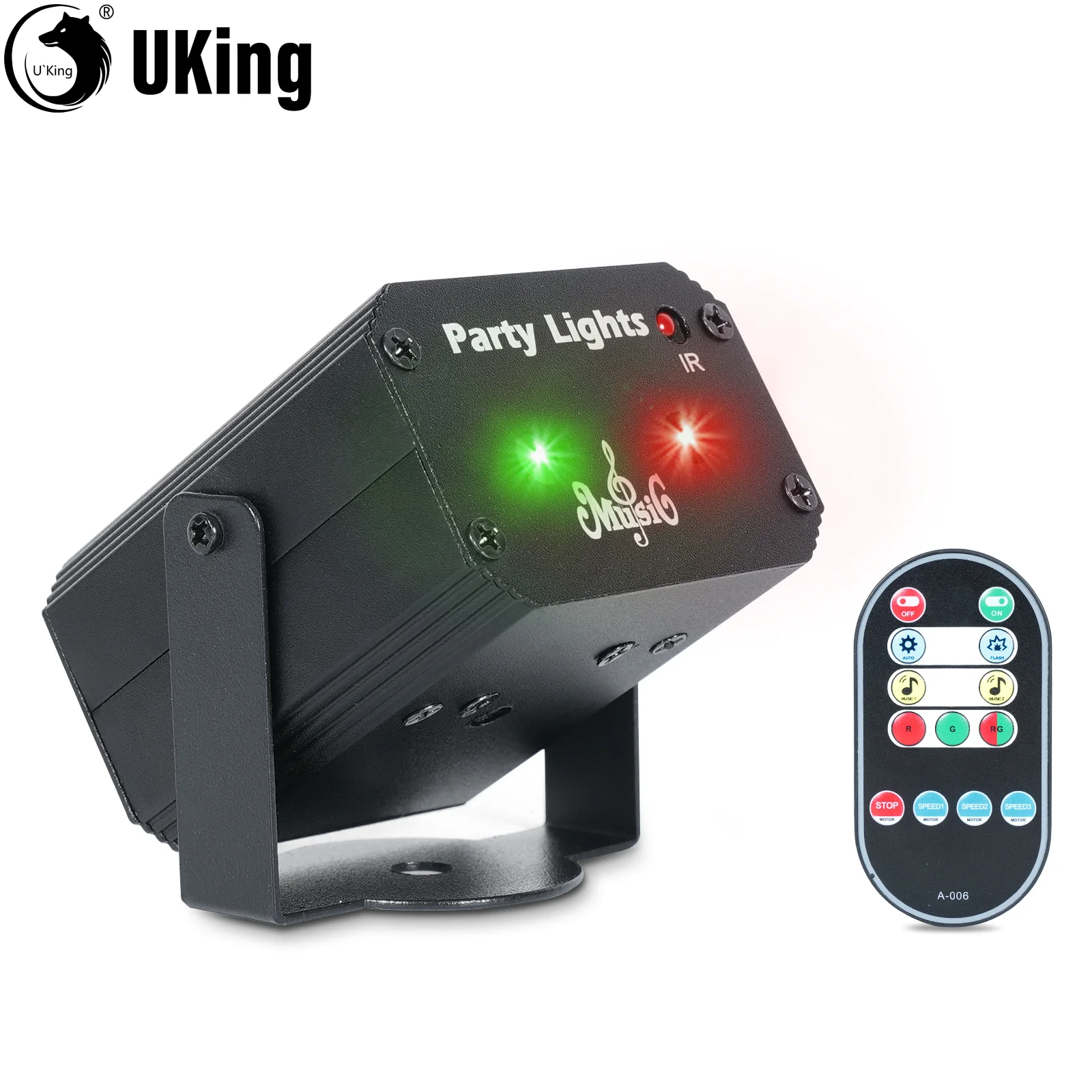 U'King-luces láser para escenario de fiesta, 100mw, con Control remoto, Control por voz, luces de discoteca automotrices para DJ, Navidad y Halloween - imagen 2