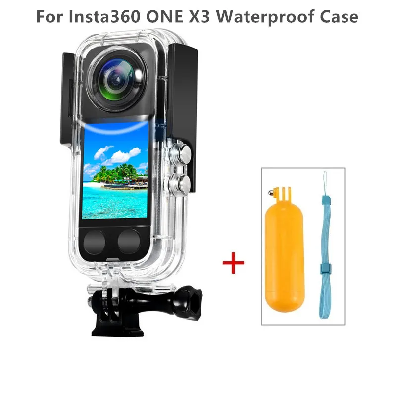 Funda impermeable 2 en 1 subacuática de 40m, carcasa protectora de buceo, juego de soporte de flotabilidad para accesorios de cámara panorámica Insta360 ONE X3