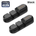 2Pcs 3-Clips Black