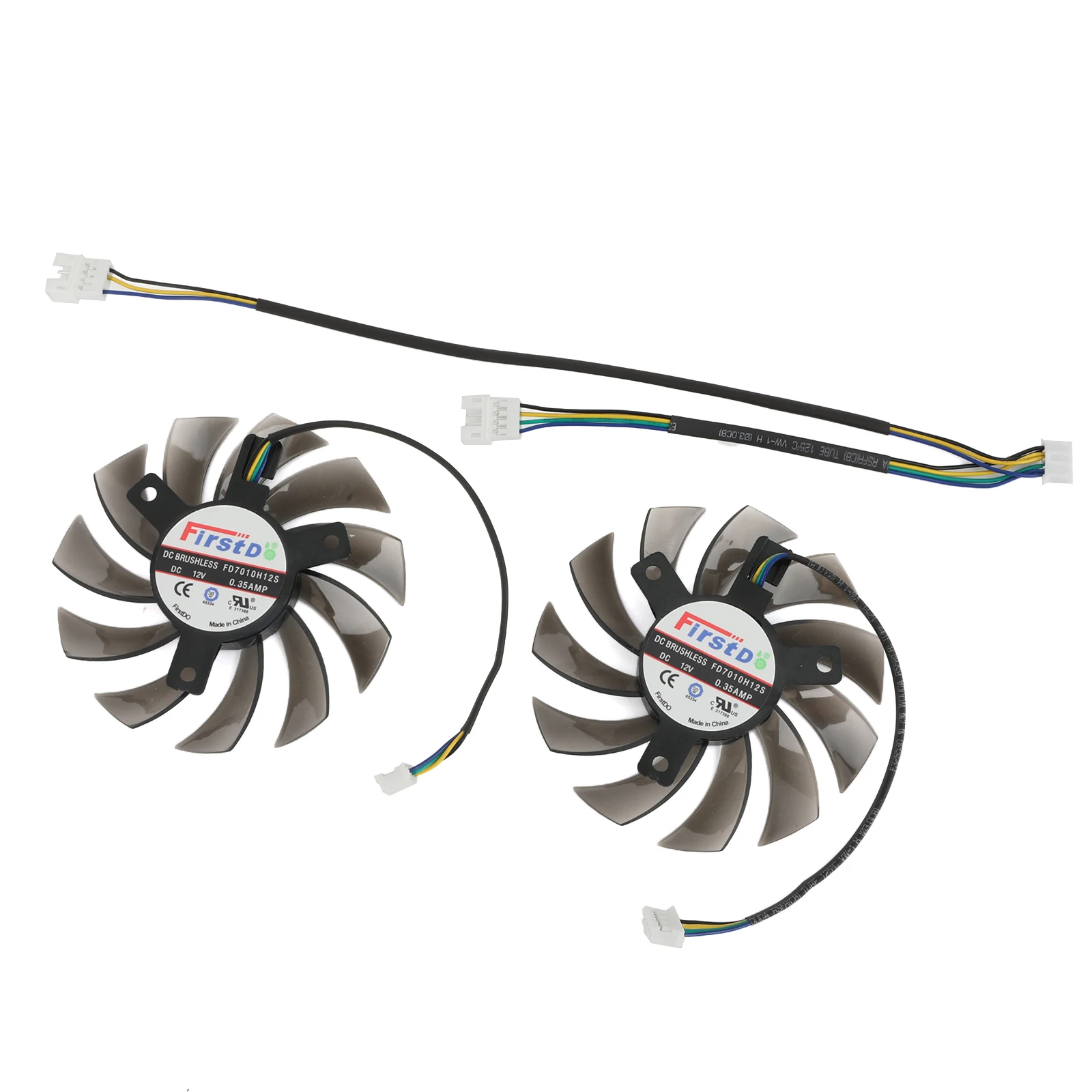 Ventilador de refrigeración de 75MM FD7010H12S para ASUS /MSI R6750 R6850 R6790 R6870 Twin Frozr II GTX 690, reemplazo de tarjeta gráfica - imagen 3