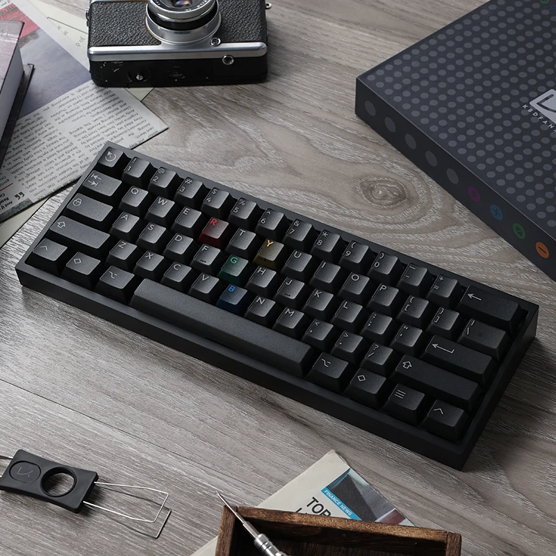 KBDfans-Teclado mecánico Tofu60, Kit de aluminio con cable tipo C, Junta de Intercambio en caliente, personalizado, 60%, para juegos de oficina, PC y portátil