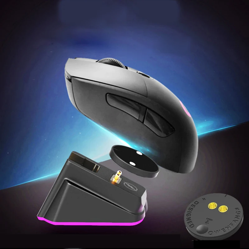 Base de carga de energía RGB de plástico para Logitech G Pro X, ratón inalámbrico superligero, G903, G502, G703 - imagen 5