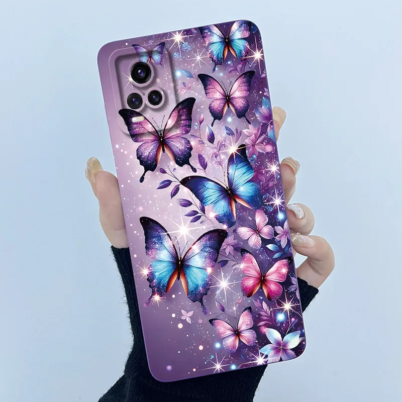Para Vivo V20 V20 Pro V21 V21E funda de teléfono funda protectora moda simplicidad pintura al óleo flor suave carcasa de silicona líquida Fundas - imagen 5