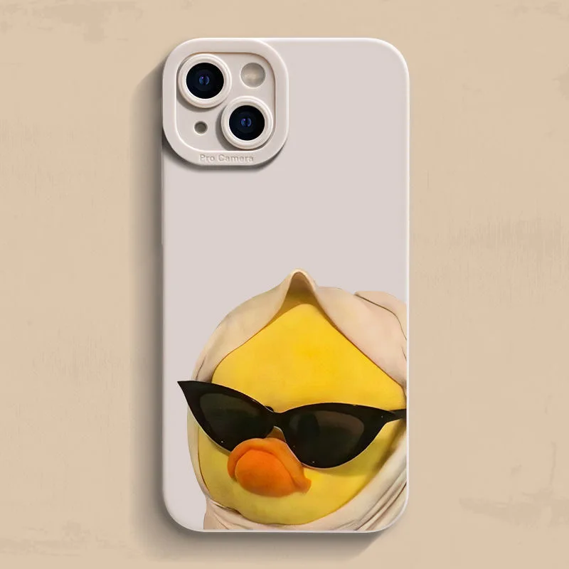 Funda de gafas de sol con pato amarillo pequeño para Samsung Galaxy S25 Ultra S24 S23 S22 S21 Plus S20 FE A55 funda suave de silicona - imagen 2