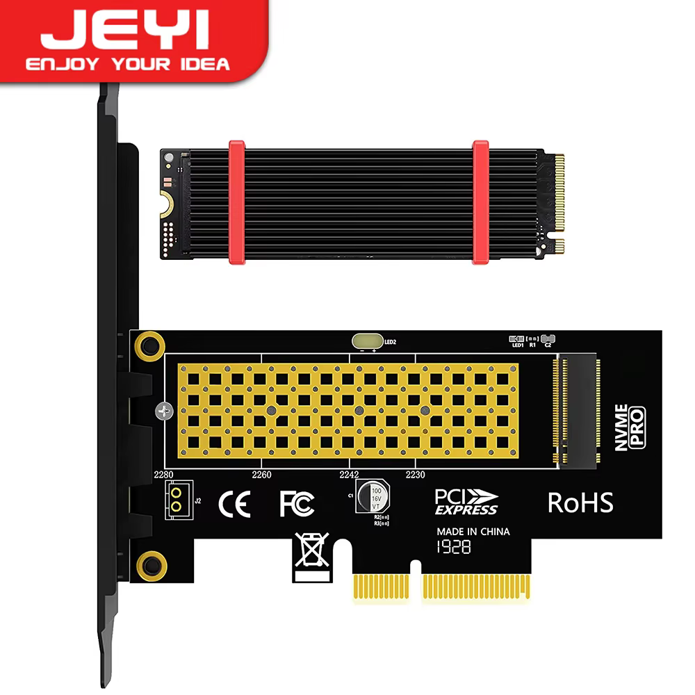 JEYI Adaptador M.2 NVMe PCIe 4.0 con Disipador Aluminio