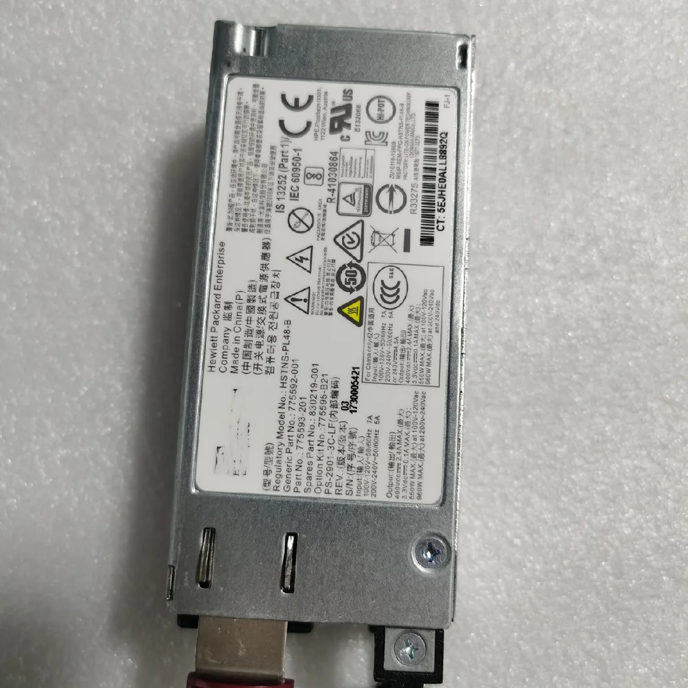 For HP Server Power Supply  DL120 DL160 G9 960W 775595-B21 775592-001 830219-001 HSTNS-PL48-B Test delivery - imagen 4