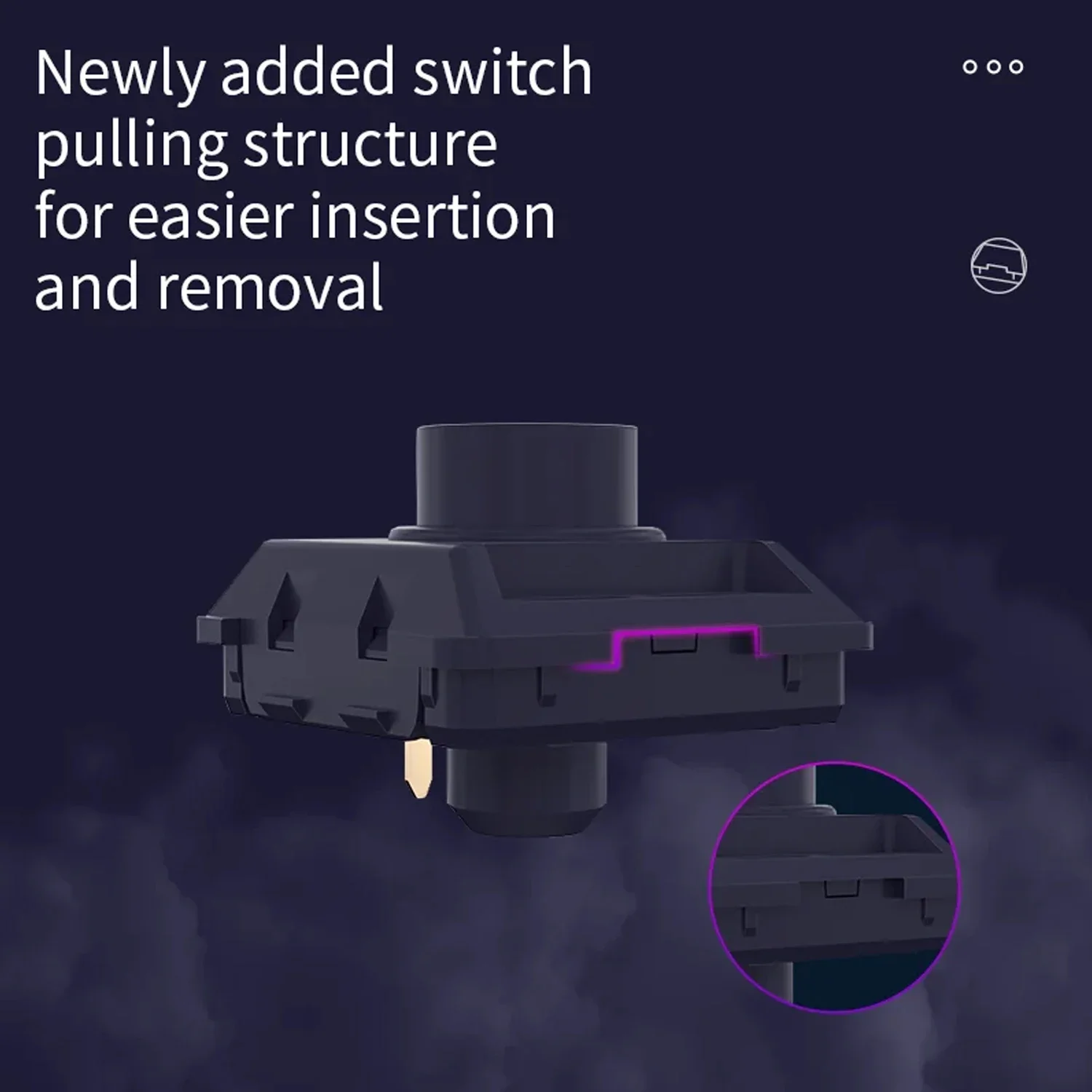 Kailh-interruptores de perfil bajo 133 Phantom Ghost Wizard, interruptor silencioso táctil lineal para Hitbox, KIT de teclado mecánico DIY - imagen 4