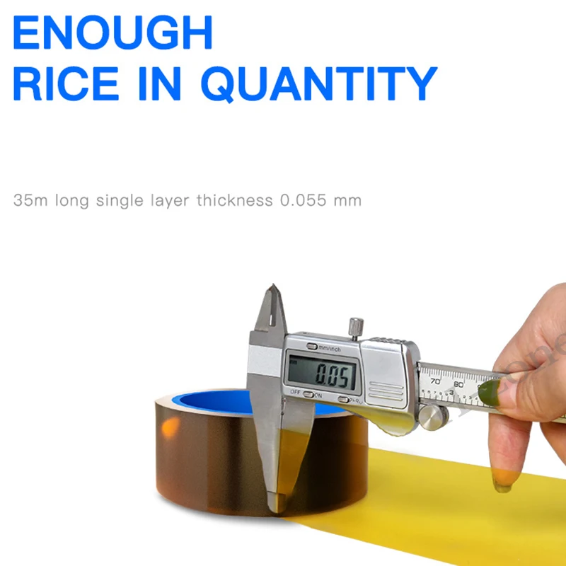 Cinta mecánica resistente a altas temperaturas, pegatina de poliimida, placa de circuito PCB para teléfono, protección de envoltura de batería, herramienta de aislamiento de reparación - imagen 4