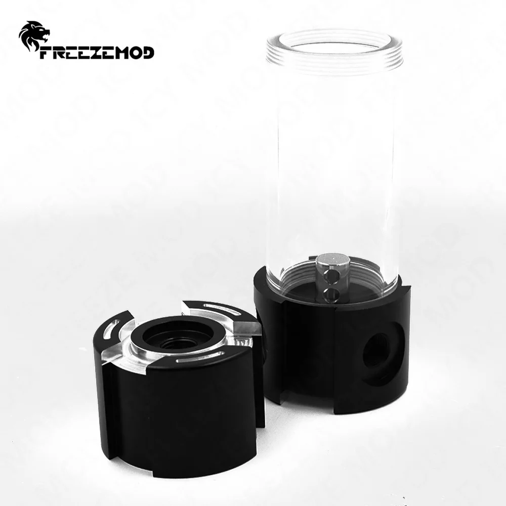 FREEZEMOD-depósito cilíndrico de 50mm, cubierta de Metal, tanque de agua colorido, 12/17/22/27/32CM, extractor de burbujas incorporado, YSX-5DC - imagen 5