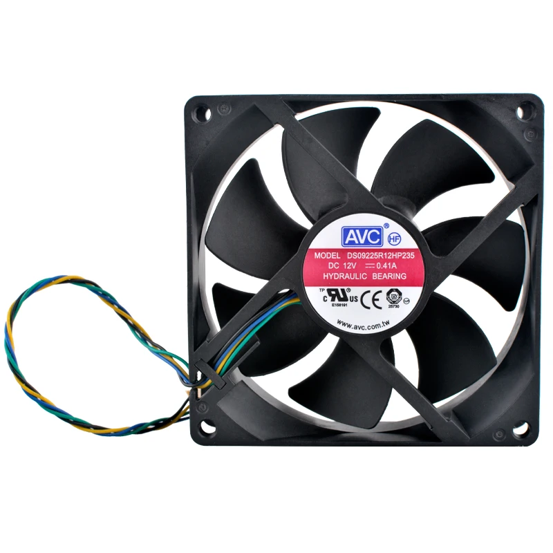 Ventilador de flujo axial de alta velocidad DS09225R12HP235, 9,2 cm, 92mm, 92x92x25mm, DC12V, 0.41A, 4 pines, para CPU de placa base de chasis - imagen 5