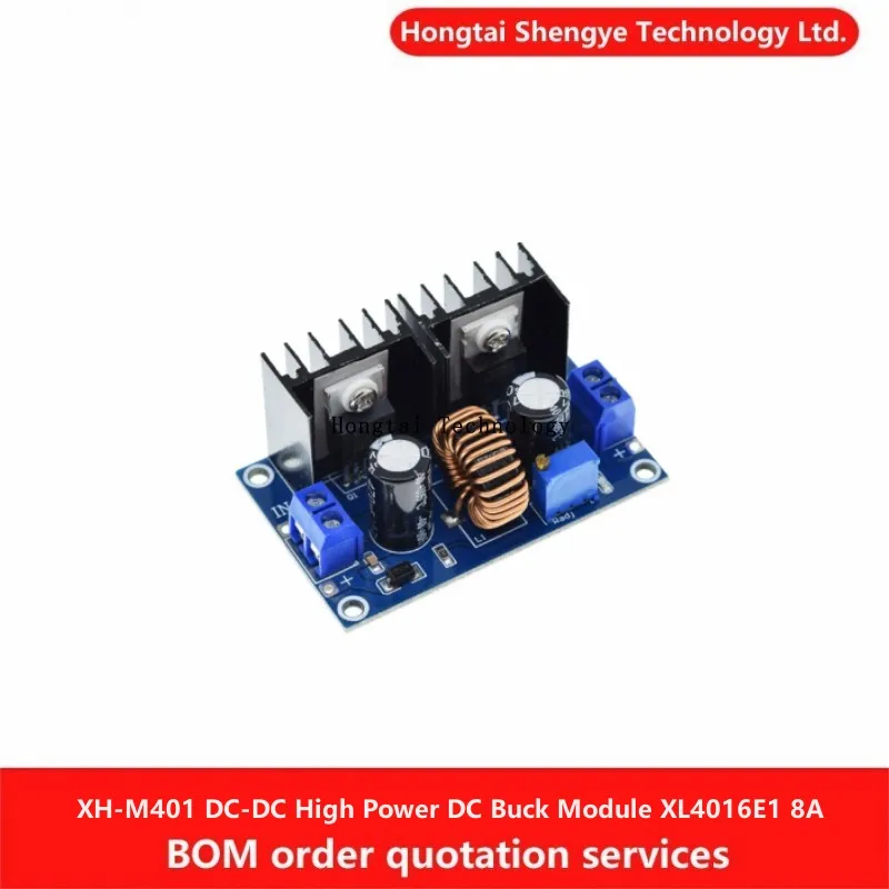 XH-M401-Módulo Buck XL4016E1, placa de voltaje ajustable de alta potencia CC, 8A grande con regulador, DC-DC