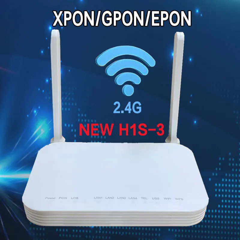 H1S-3 GPON EPON XPON 2,4G 1GE + 3FE + 1 macetas + Wifi ONU ONT inglés por firmware ac 2 antenas router ont modem - imagen 2