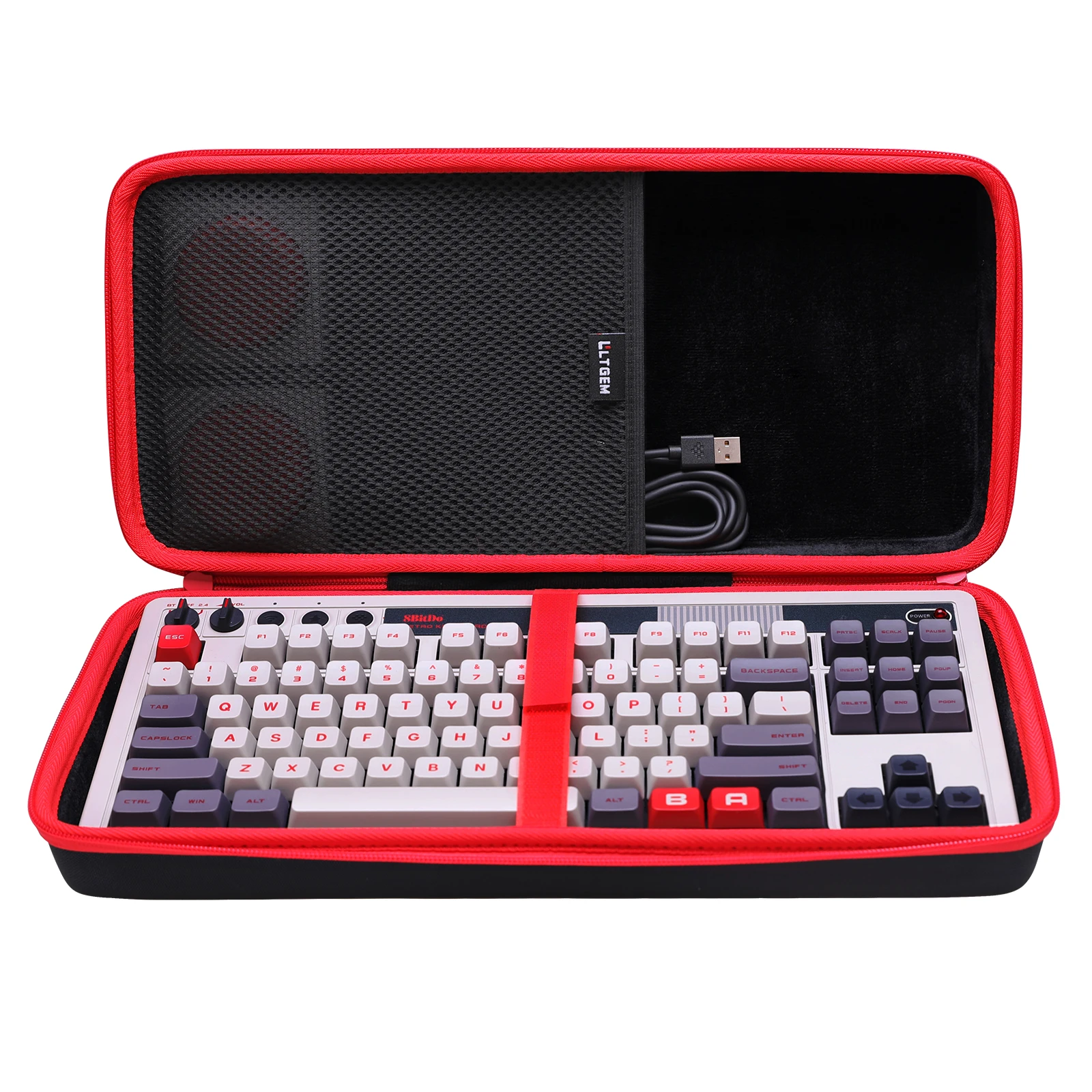 Funda para teclado LTGEM para 8Bitdo, 87 teclas, bolsa protectora para teclado mecánico Retro, bolsa de almacenamiento para juegos y viajes (solo funda!)
