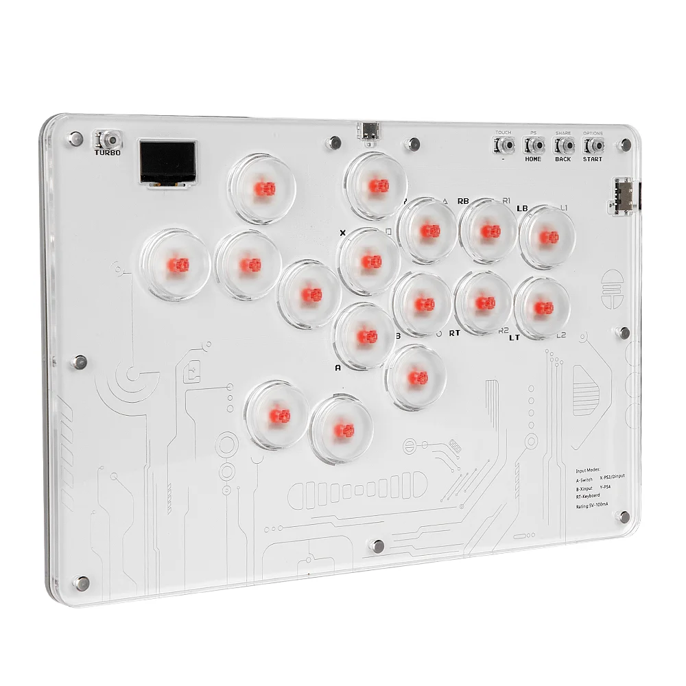 RGEEK Joystick Hitbox teclado Arcade Stick controlador para PS4/PS3 // interruptor/vapor Mini Arcade Hitbox controlador lucha palos PC - imagen 3