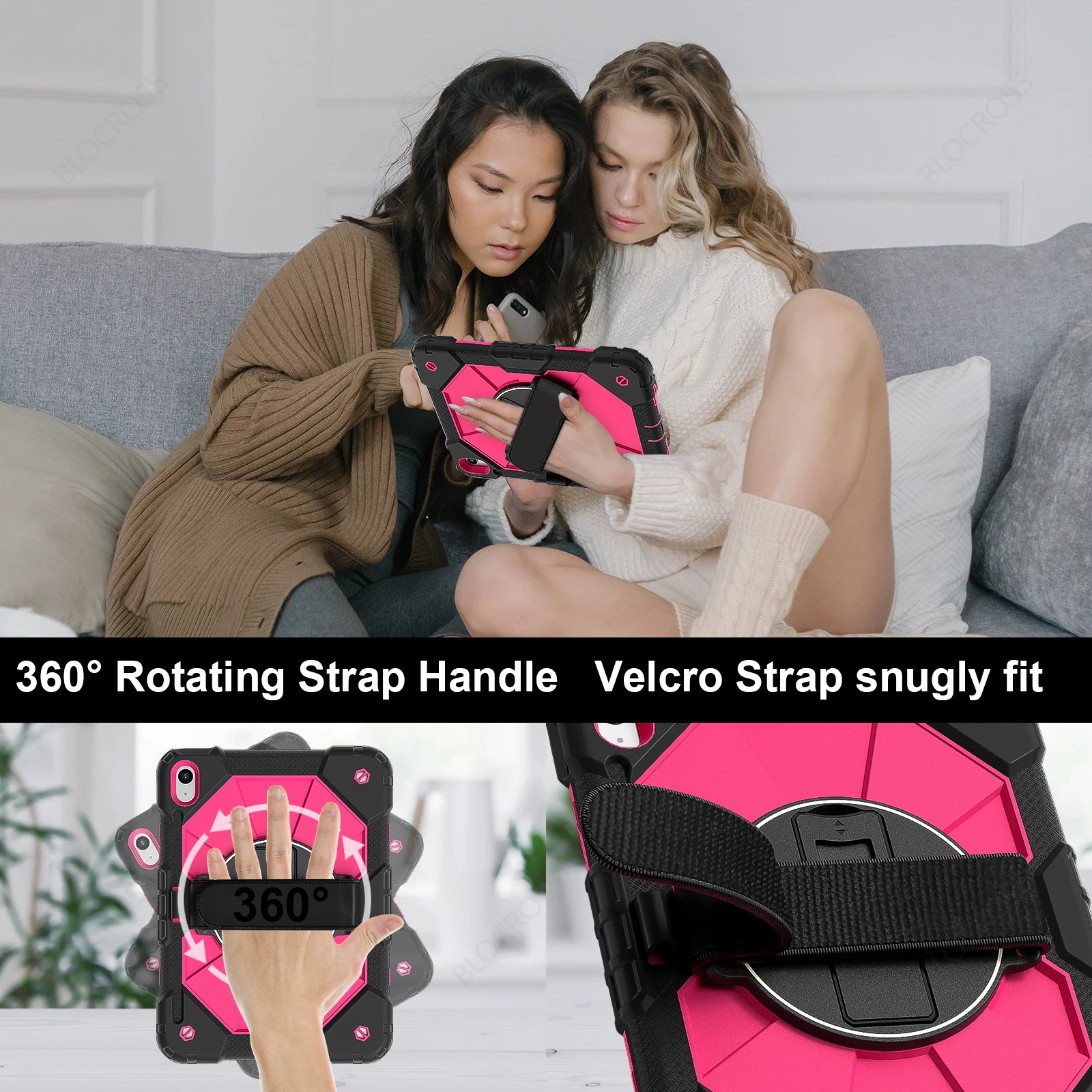 Funda armadura para iPad A16 11th 2025 10th 10,9 2022 Mini 7/6 soporte para niños funda para tableta a prueba de golpes para iPad Air 11 10,9 Pro 11 Air 13 - imagen 5