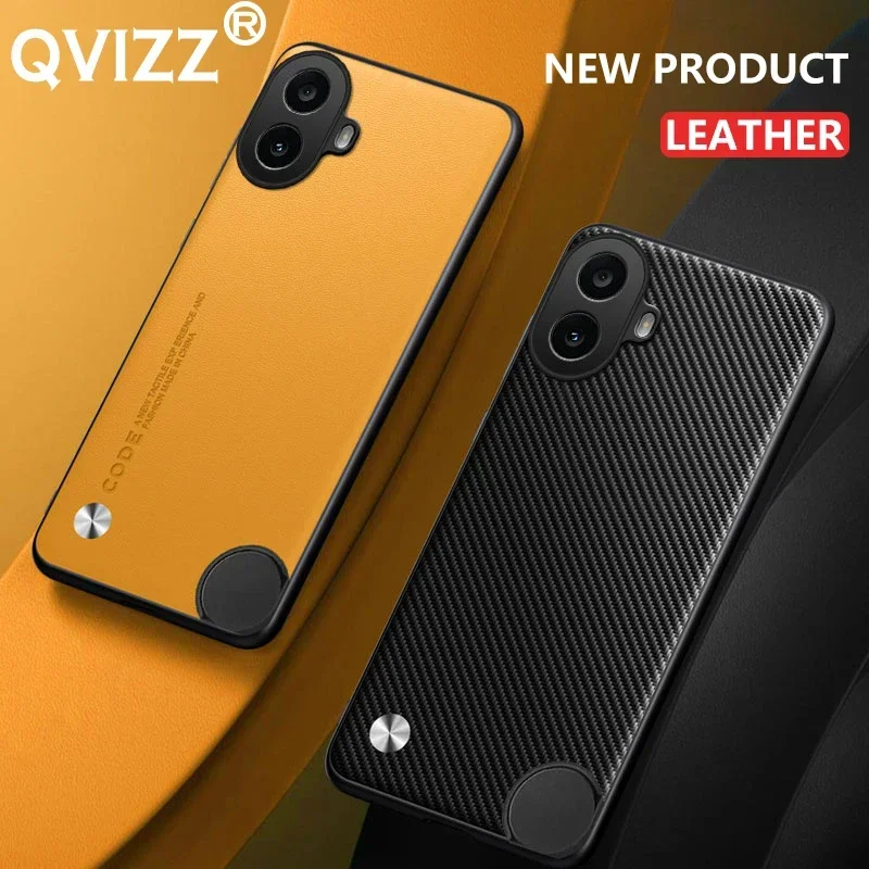 Funda de cuero para nada CMF Phone 1, protección de silicona de fibra de carbono, cámara completa dura, cubierta mate para teléfono NothingCMFPhone1 Coque - imagen 3