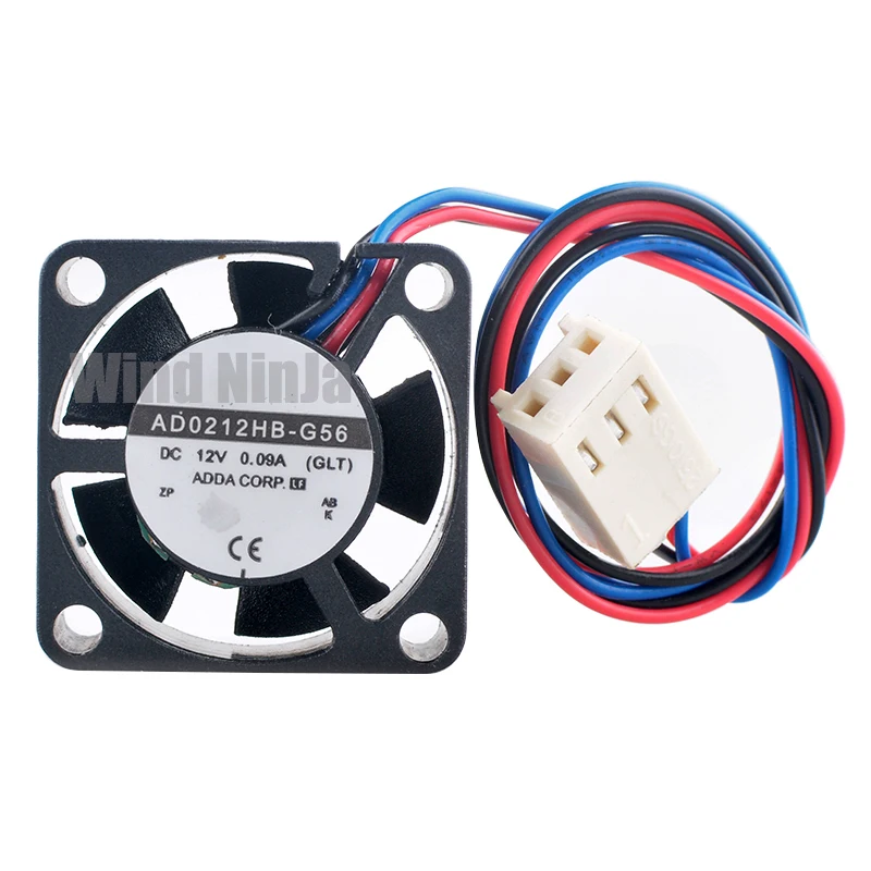 AD0212HB-G56 2,5 cm 25mm ventilador 25x25x10mm DC12V 0.09A 3pin rodamiento de bolas micro ventilador de refrigeración para placa base CPU - imagen 3