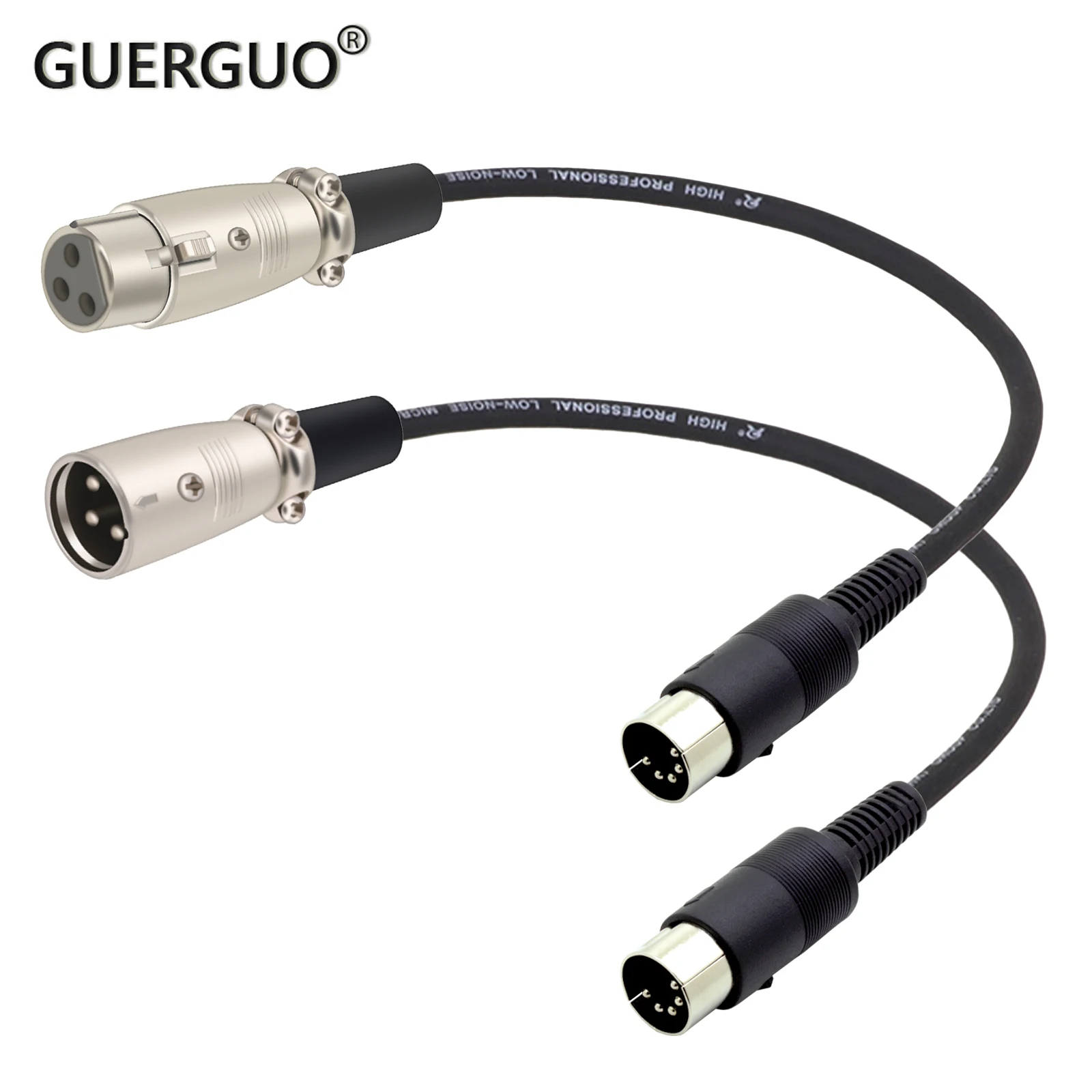 Cable adaptador DIN a XLR, Cable de Audio DIN de 5 pines a XLR de 3 pines para emparejar instrumentos de música o Cable con conector DIN o XLR, 1 unidad