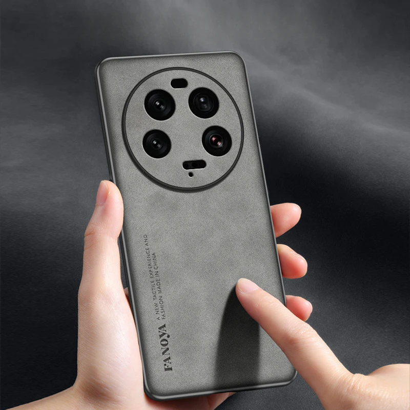 Funda para Xiaomi 15 Ultra lujosa funda de teléfono de piel de oveja para Xiaomi 15ultra Mi 14T 15Pro POCO M7 X7 Pro carcasa de silicona mate - imagen 3