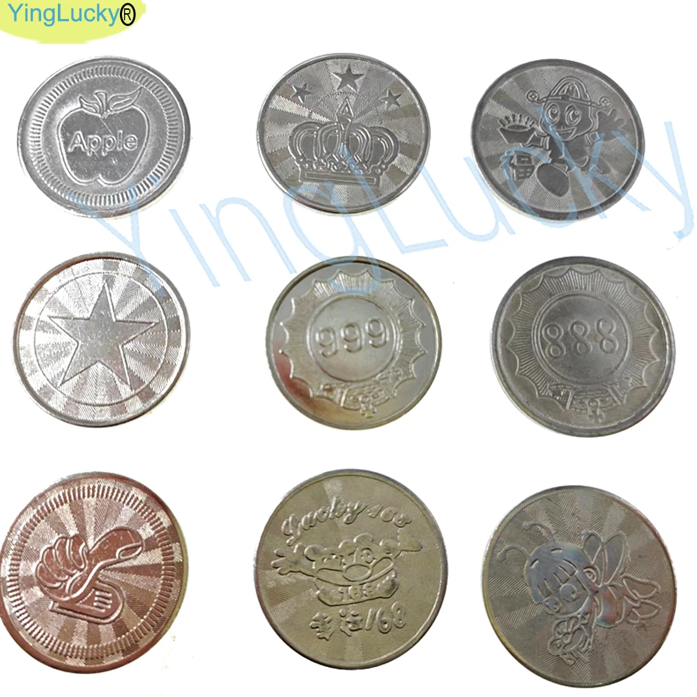 Gatos de monedas de acero inoxidable, 100 Uds., coleccionan medallas para juego de Arcade, grúa, garra, máquina expendedora, piezas de Pinball para lavado de coches - imagen 2