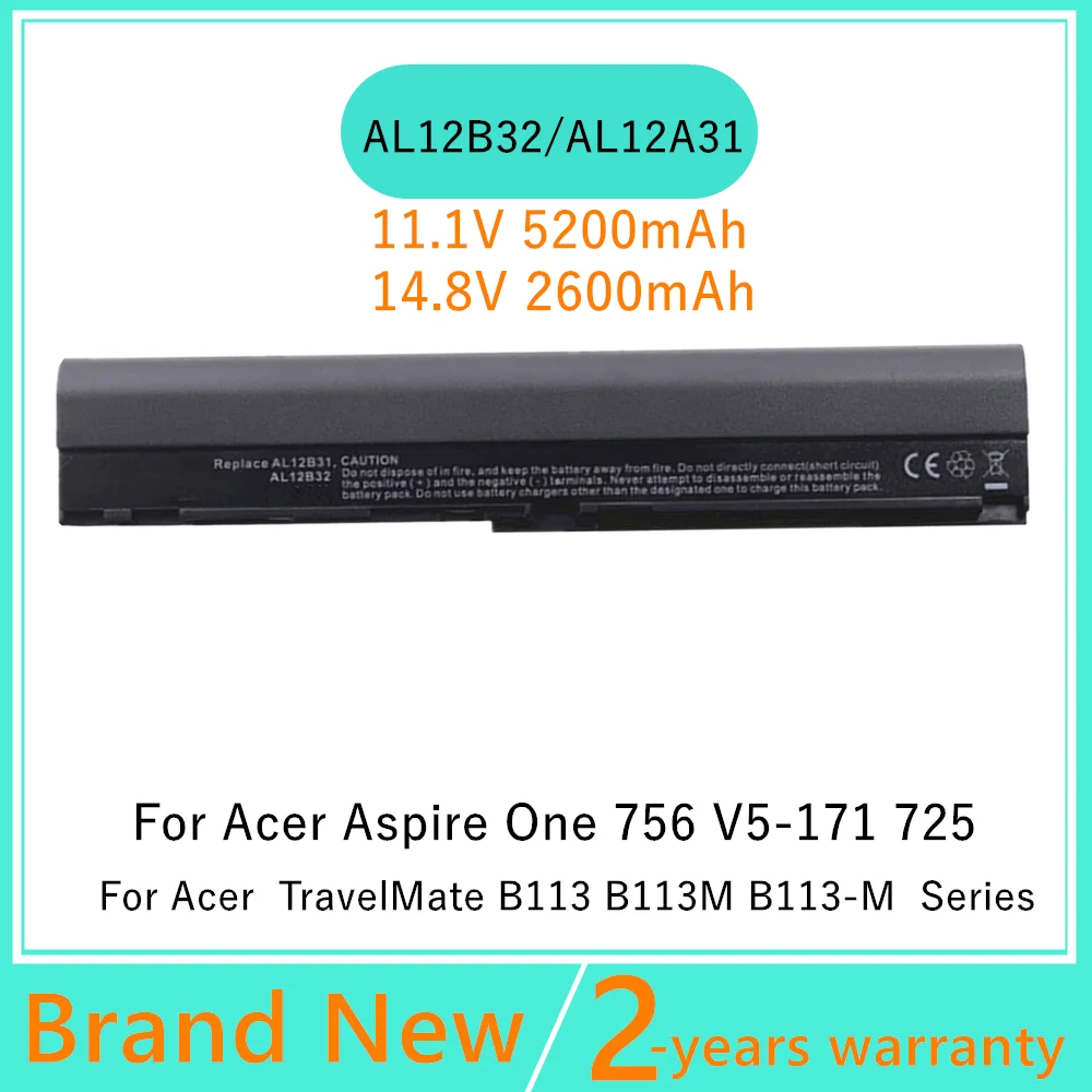 AL12B32 AL12B31 AL12A31 AL12X32 batería del ordenador portátil para ACER Aspire One 756 V5-171 725 para TravelMate B113 B113M B113-M