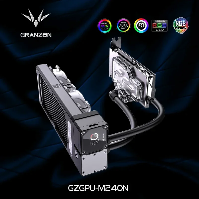 Granzon-Kit de refrigeración por agua GPU para tarjeta de vídeo RTX3090/3080, Enfriador de radiador de memoria MOD VGA, 5V, 3 pines, ARGB - imagen 5