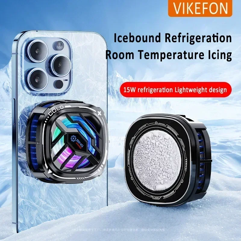 Radiador de teléfono móvil Semiconductor magnético con pantalla Digital, ventilador de refrigeración para IPhone, Samsung, Xiaomi, PUBG, radiador plano de juego - imagen 2