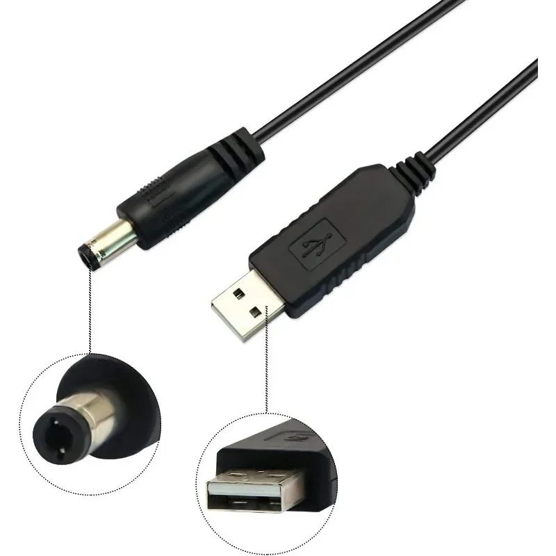 4 Uds Cable de refuerzo de energía USB DC 5V a DV 9V módulo de aumento 1M Cable adaptador convertidor USB enchufe de 2,1x5,5mm para Arduino WIFI - imagen 4