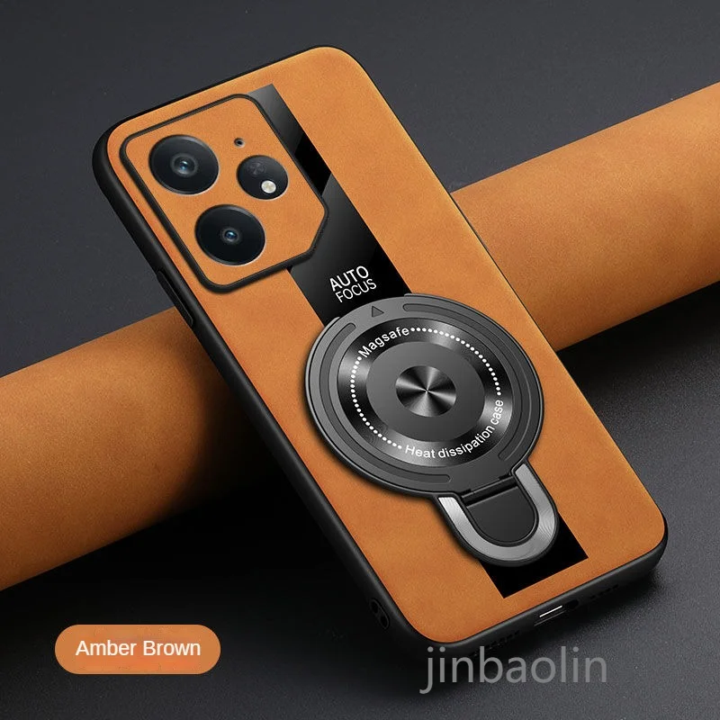 Para oppo realme neo 7 se gt 7 pro Find x8 ultra x8s plus funda dura de piel de oveja con anillo funda trasera magnética para realme neo7