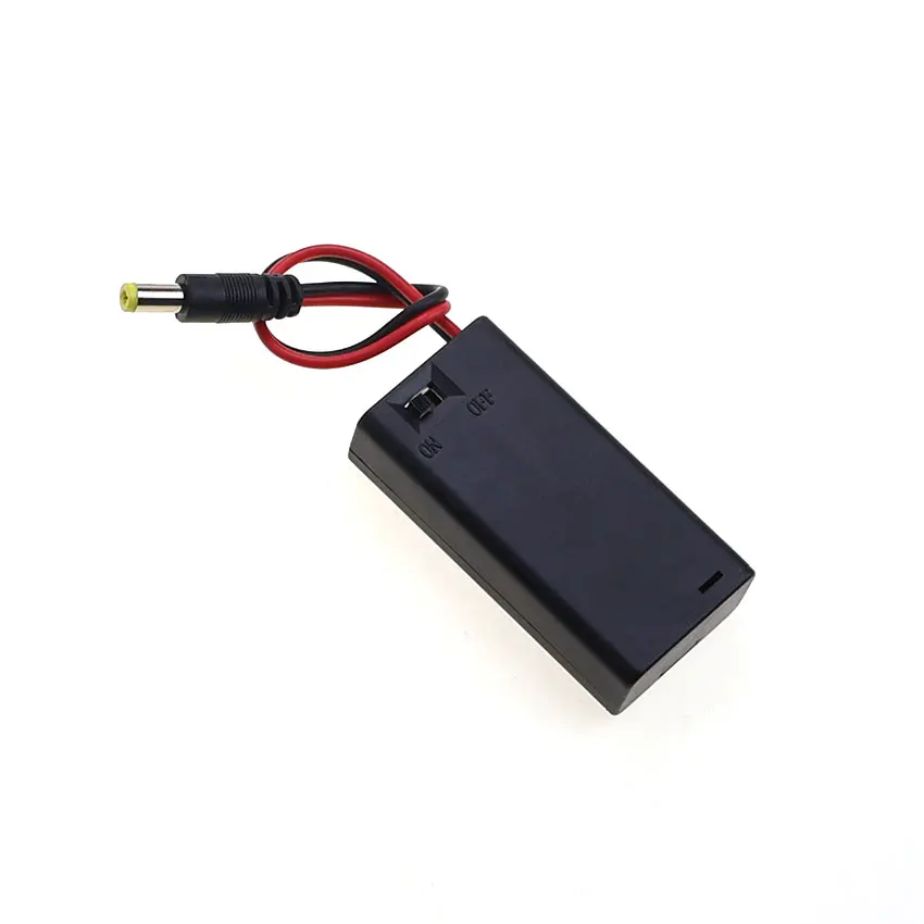 Caja de batería JCD AA con PH2.0 XH2.54 Dupont SM USB DC 5,5x2,1mm Terminal de enchufe Cable AA 2X ranura funda porta baterías con interruptor - imagen 5