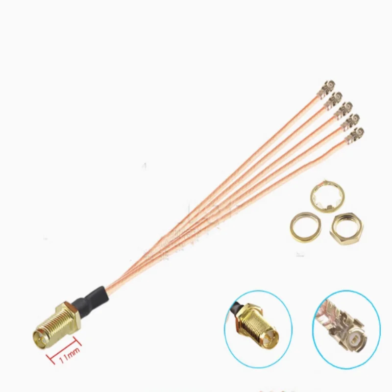 20CM RP SMA hembra a UFL 1/2/3/4/5 cable adaptador multicabeza 3G 4G WIFI antena módulo de placa de soldadura RF RG178 cable de extensión - imagen 5