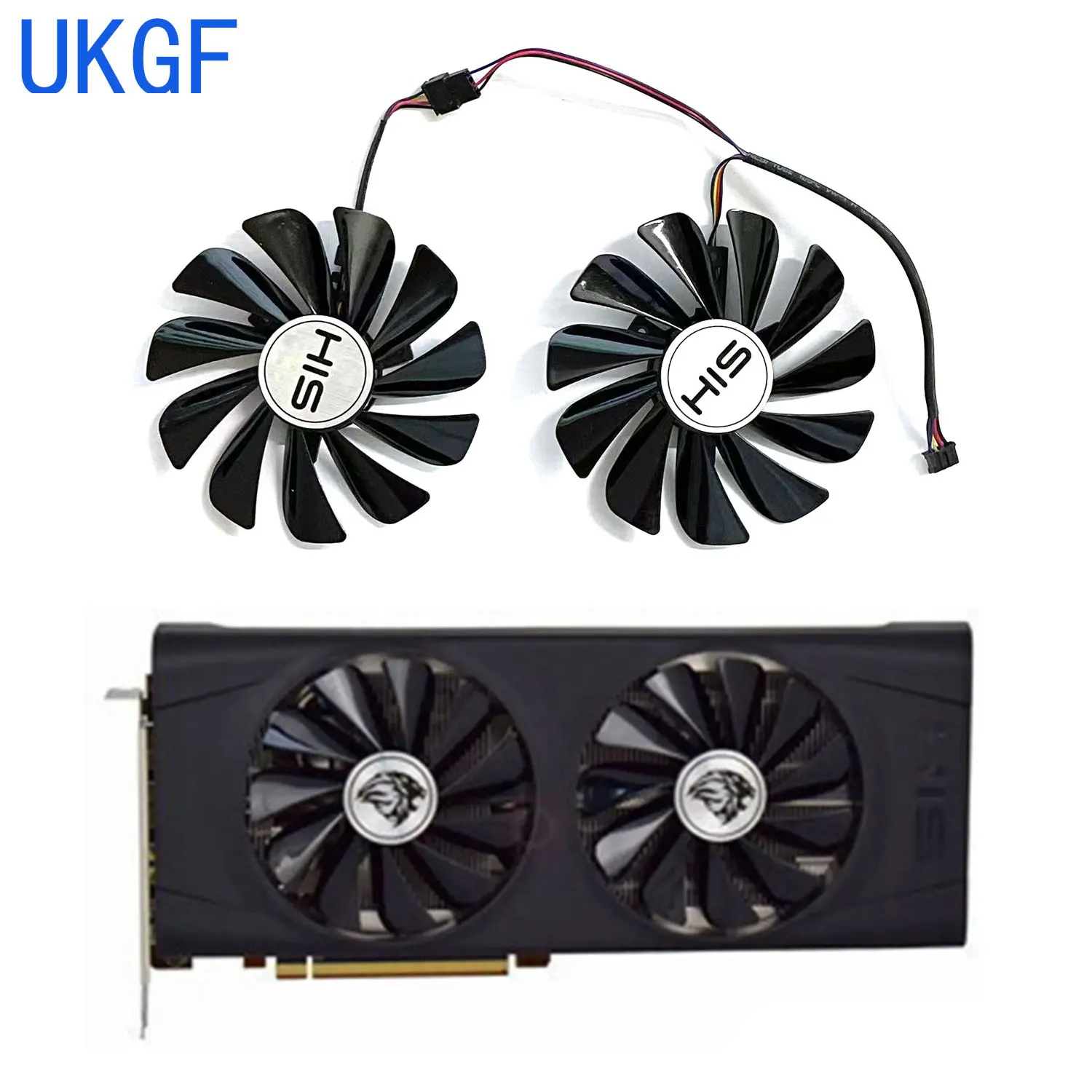 Nueva tarjeta gráfica 95MM 4PIN CF1010U12S adecuada para HIS Radeon RX5700 5700XT IceQ X2