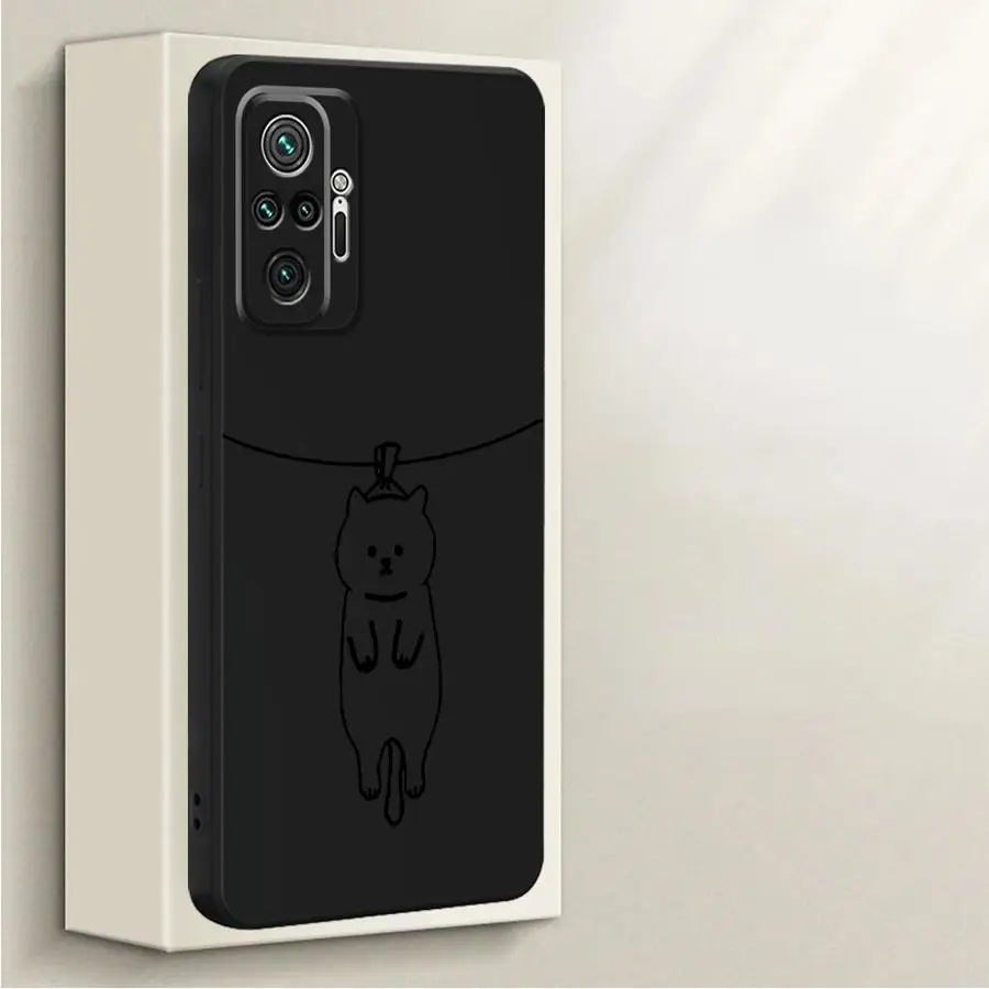 Funda de teléfono con cubierta suave de perro y gato de dibujos animados para Xiaomi Redmi Note 10 11 Pro 13 12 ProPlus 12s 10 10Lite 11s 14 Pro Plus - imagen 2