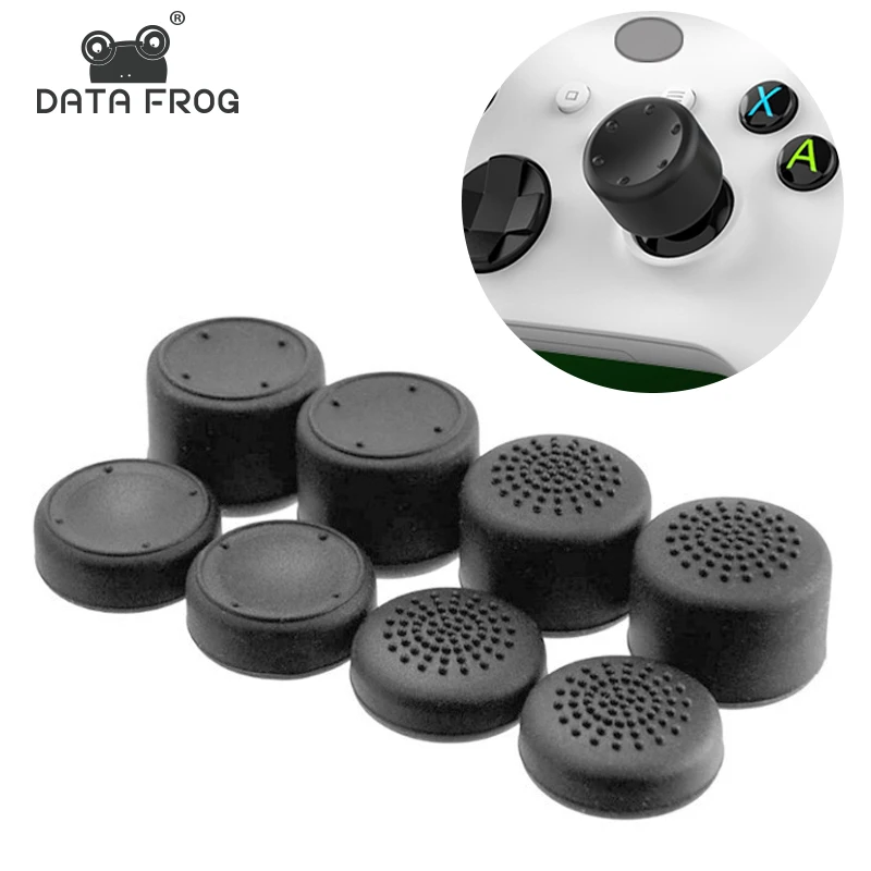 DATA FROG 8pcs Controller Silicone Analog Thumb Stick Grip Cap for Xbox One/S/Series X S/PS5/PS4/Switch Pro Gamepad Replacement - imagen 2