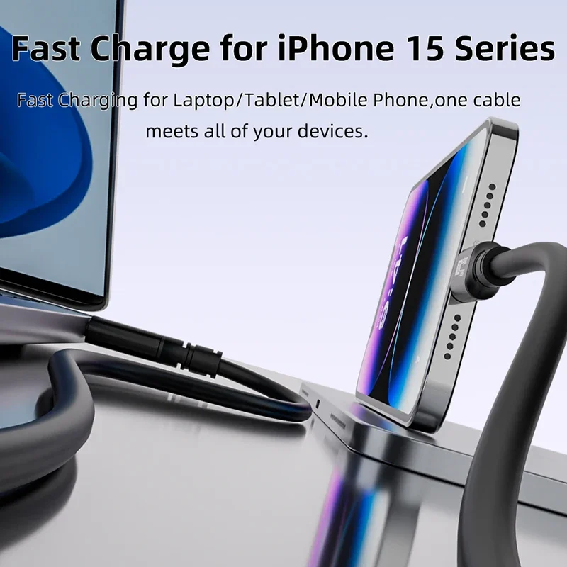 ​ Cable de carga rápida USB C a tipo C PD 100W de 5m USB3.2 20Gbps 8K @ 60Hz Cable de extensión de USB-C para IPhone 15 Pro Max Samsung - imagen 4