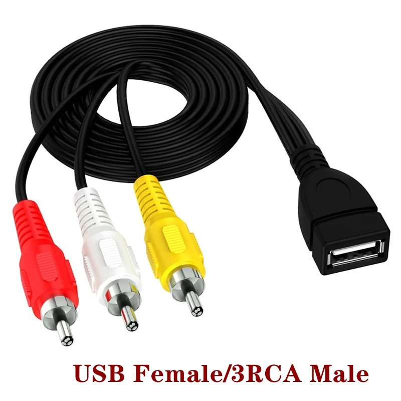 USB Female 3RCA Male