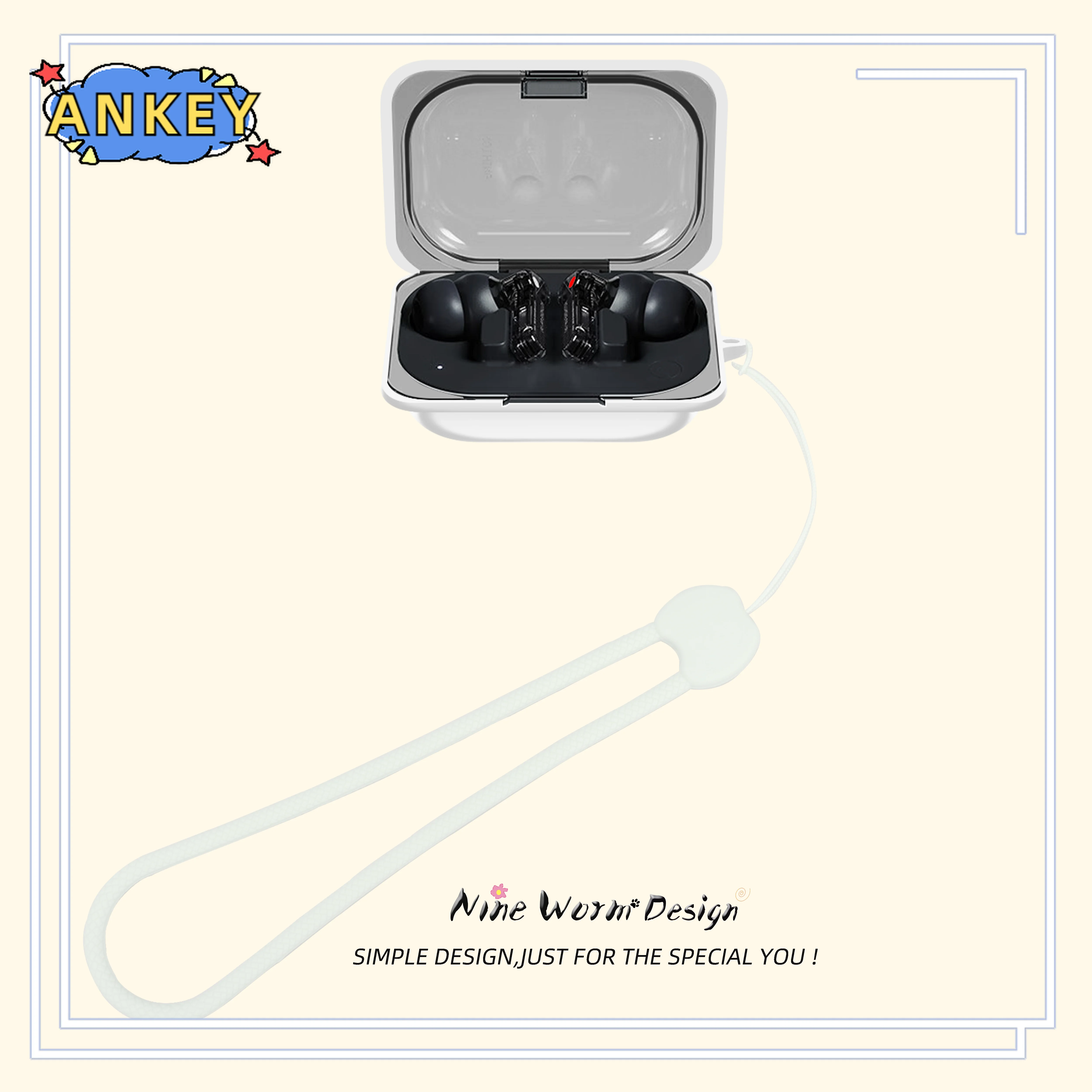 Funda protectora para auriculares Nothing Ear (a), funda protectora para auriculares Bluetooth inalámbricos de silicona suave anticaída - imagen 2