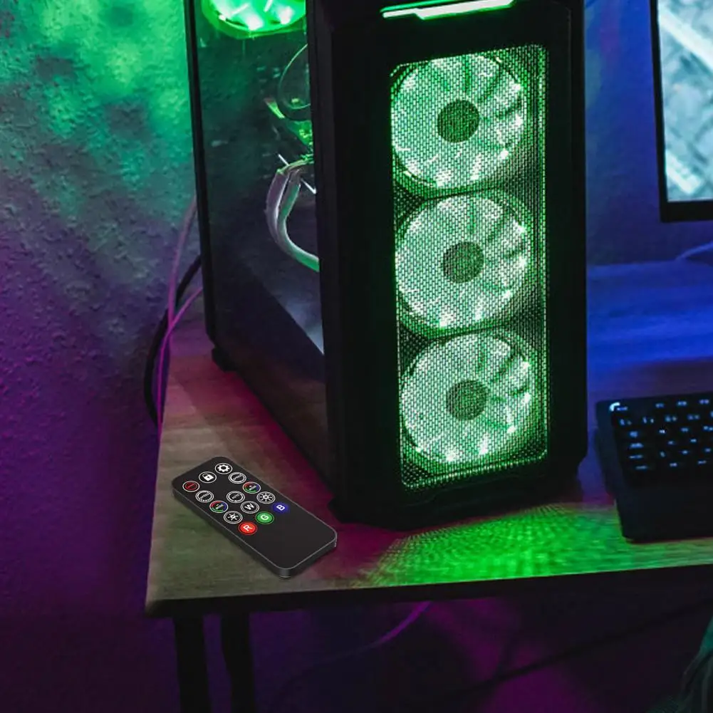 Controlador Argb con 14 mandos a distancia ajustables, 3 pines, Control remoto, modos de cambio de Color para carcasa de Pc, ventilador, 5v, Sata