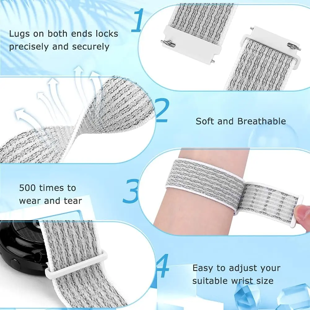 Correa de nailon para Polar Grit X X2 Pro Titan/Vantage M3 M2 M V3/Ignite 3 2 pulsera de reloj inteligente para COROS PACE 3 22mm 20mm - imagen 5