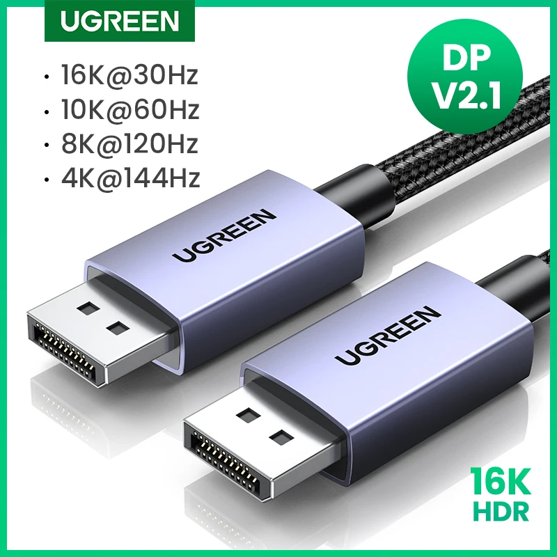 Cable DisplayPort UGREEN DP2.1 – 8K 4K 144Hz Gaming - imagen 3