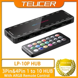 TEUCER LP-10P Hub ventiladores PWM ARGB con alimentación SATA
