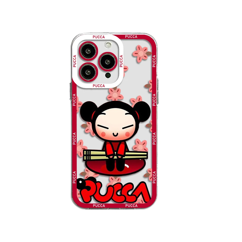 Funda de teléfono de muñeca de dibujos animados para P-PUCCAS, Samsung S24, S23, S22, S21, S20, S10 FE, Note20, Note10 Plus, Ultra Lite, 5G, transparente, suave, TPU - imagen 5