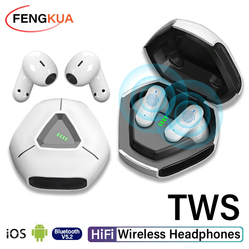 LY09-auriculares inalámbricos TWS, cascos con Bluetooth 5,2, reducción de ruido, HIFI, Control táctil, micrófono, llamada, Deportivos - imagen 2